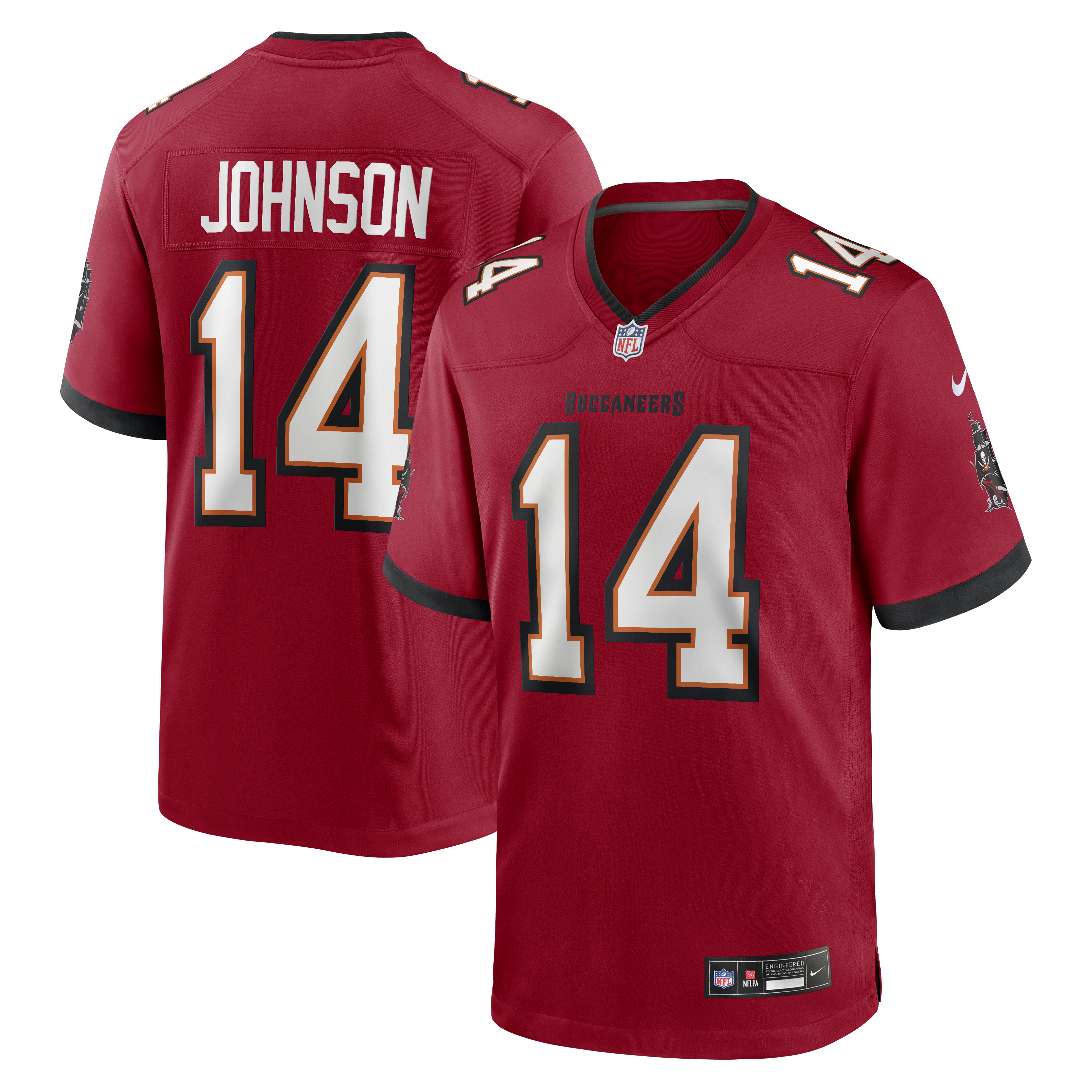 Men's Nike Brad Johnson Red Tampa Bay Buccaneers Game Retired Player Jersey