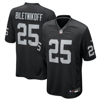 Men's Nike Fred Biletnikoff Black Las Vegas Raiders Game Retired Player Jersey
