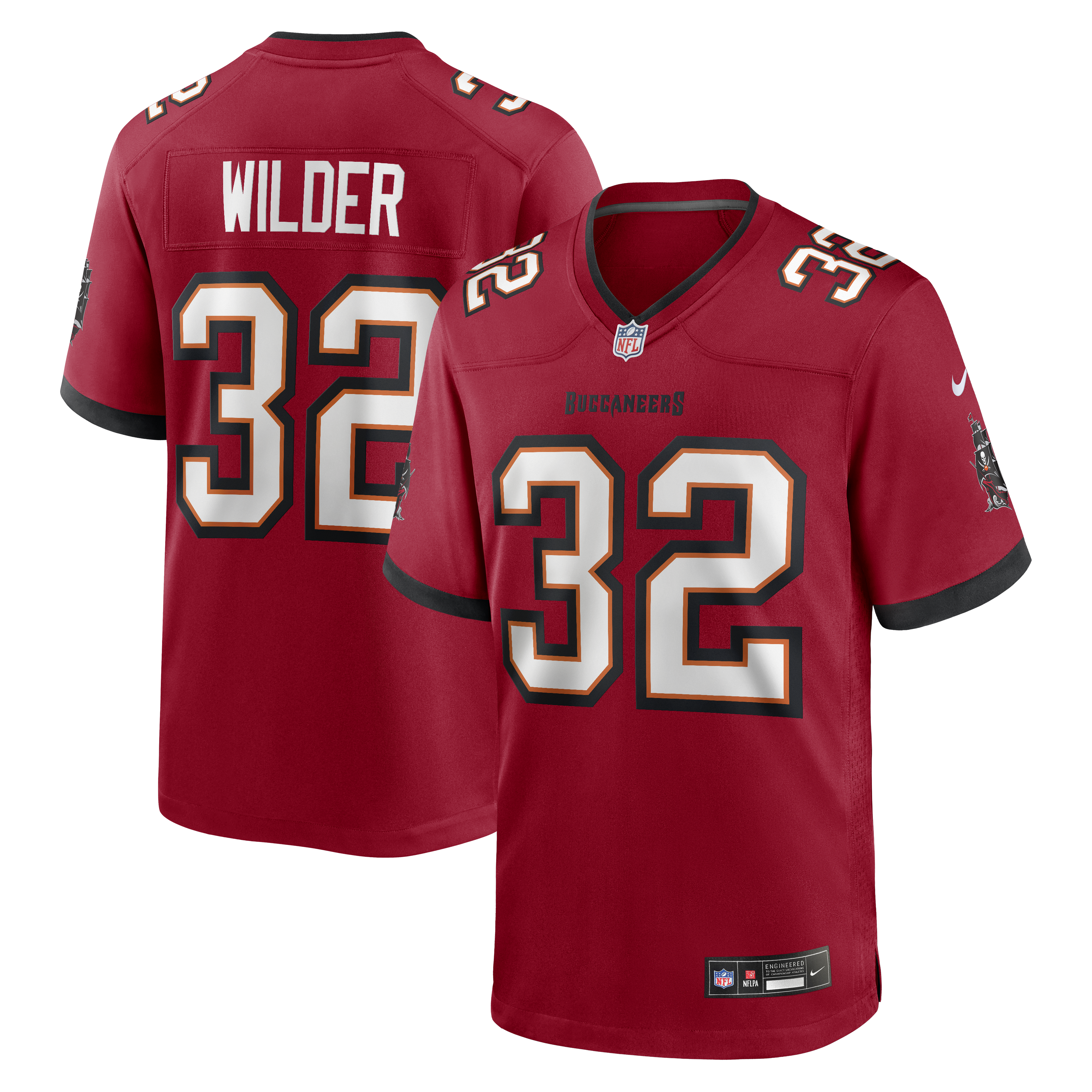 Men's Nike James Wilder Red Tampa Bay Buccaneers Game Retired Player Jersey