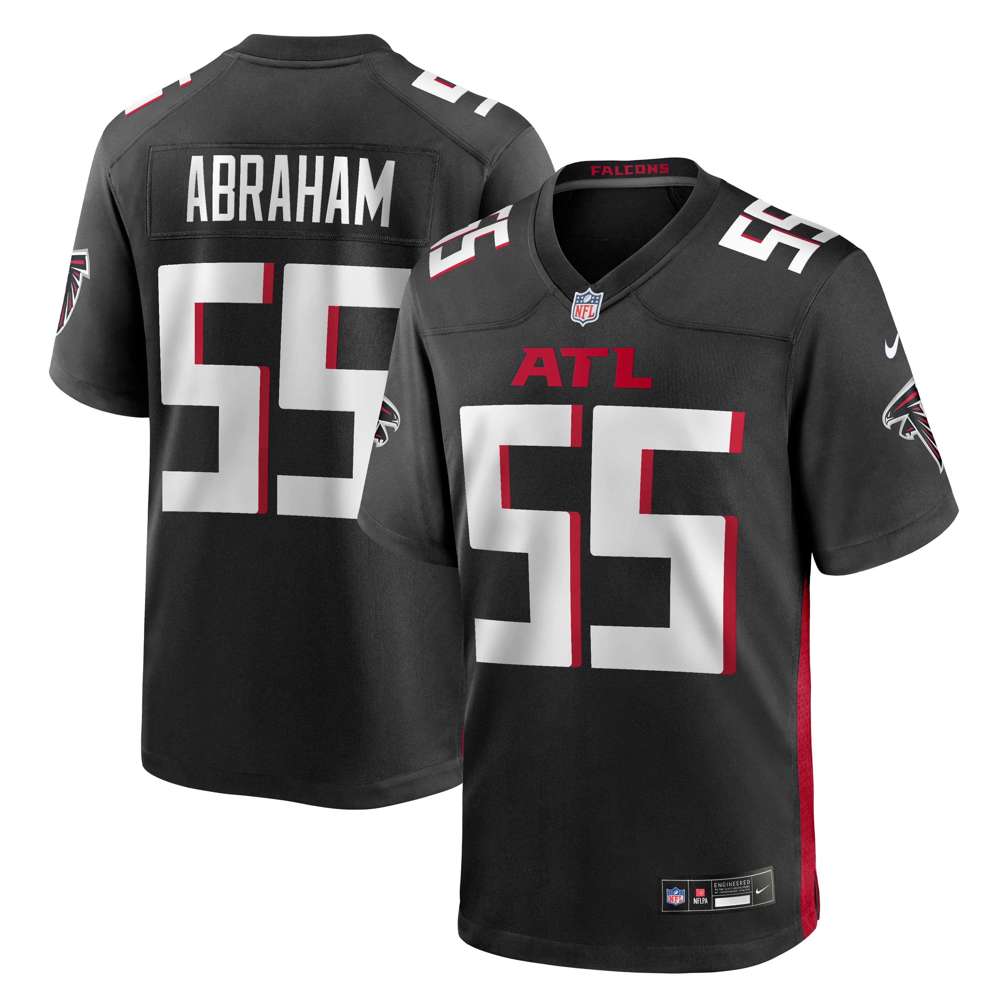 Men's Nike John Abraham Black Atlanta Falcons Game Retired Player Jersey