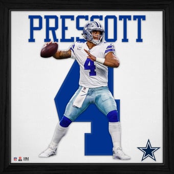 Highland Mint Dak Prescott Dallas Cowboys 13'' x 13'' Jersey Number Frame