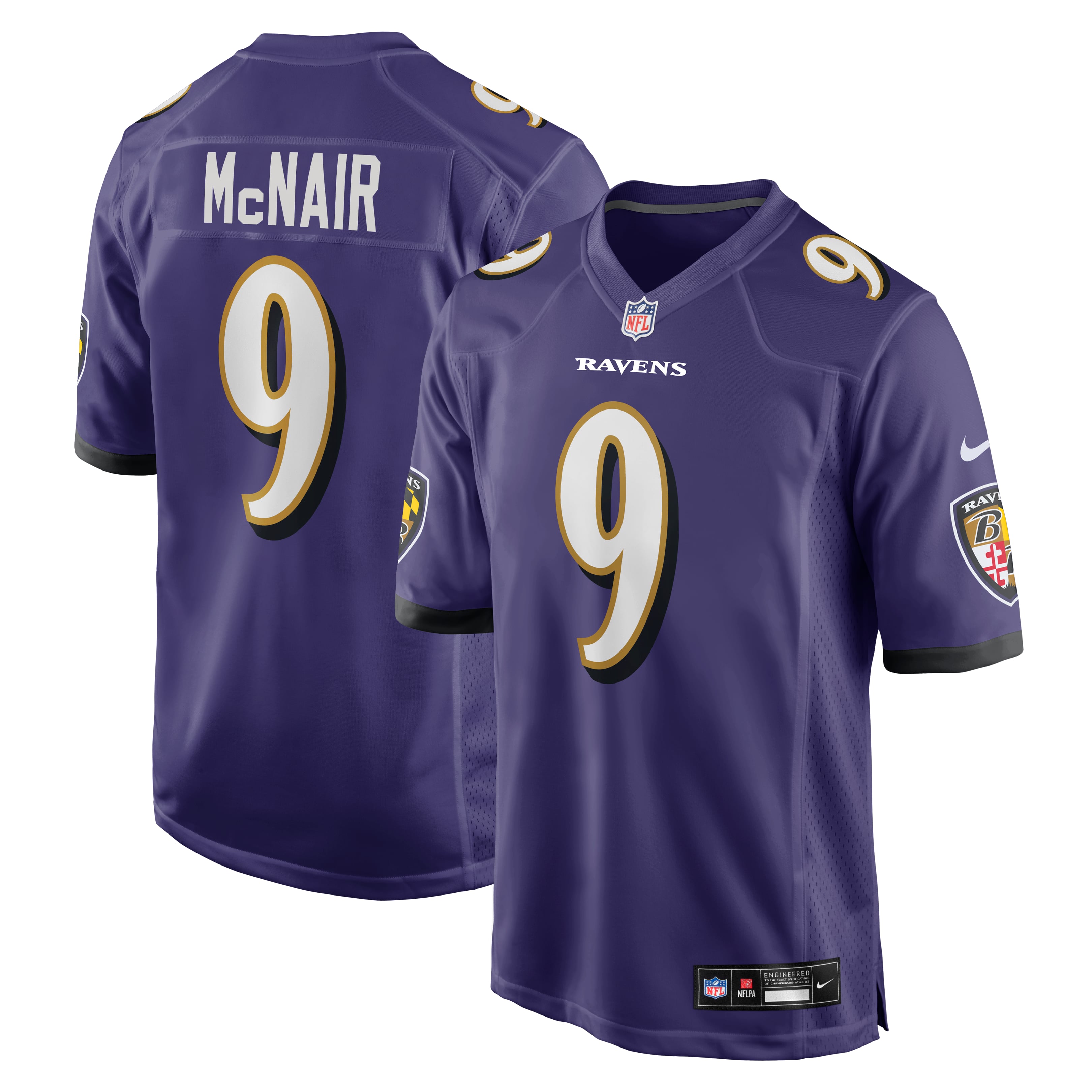 Men's Nike Steve McNair Purple Baltimore Ravens Game Retired Player Jersey