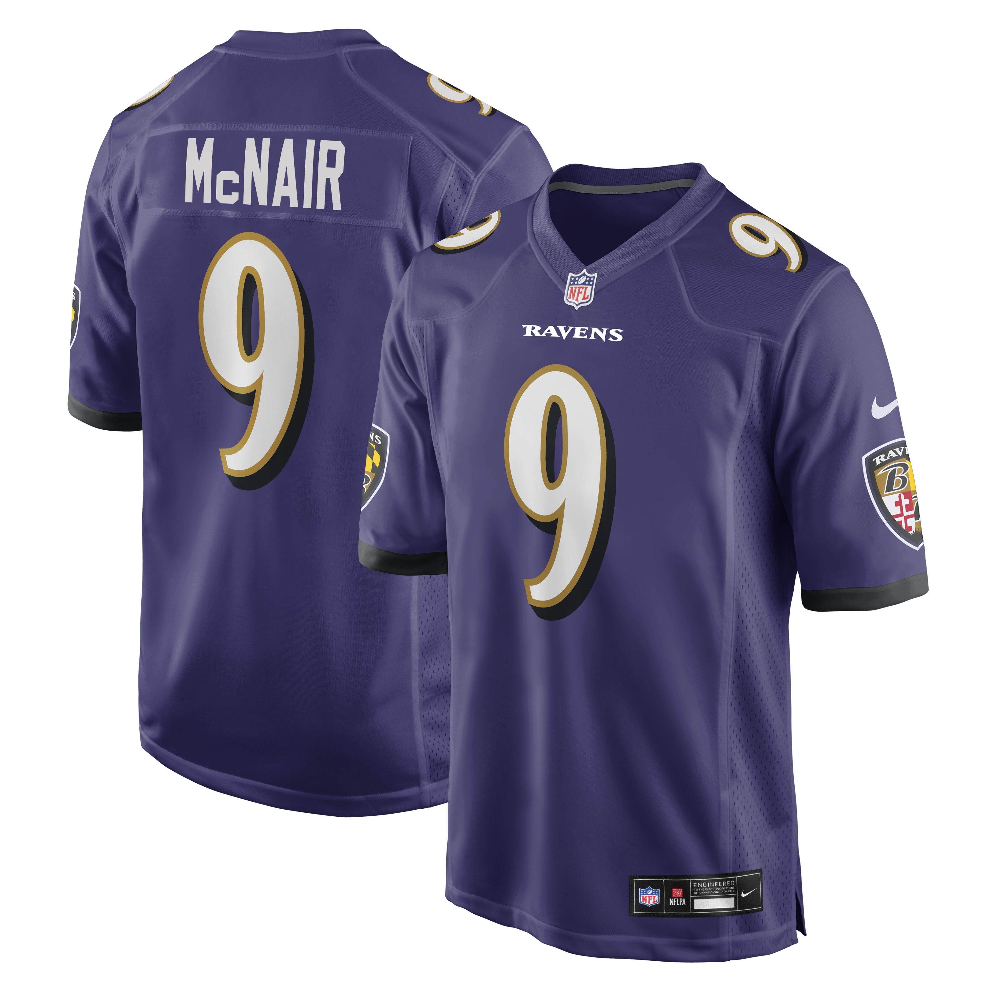Men's Nike Steve McNair Purple Baltimore Ravens Game Retired Player Jersey