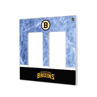 Boston Bruins Wordmark Double Rocker Lightswitch Plate