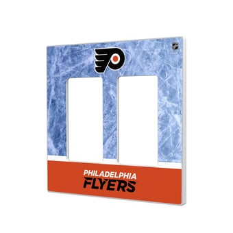 Philadelphia Flyers Wordmark Double Rocker Lightswitch Plate