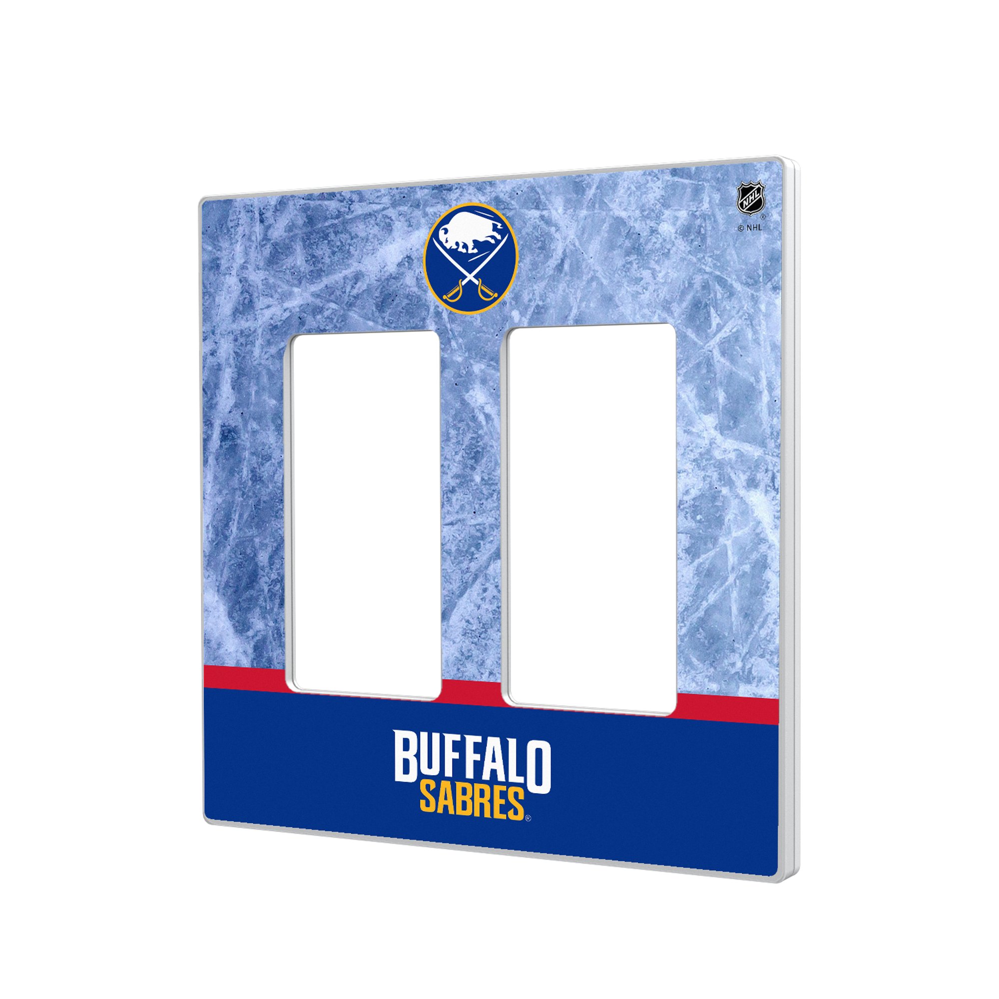 Buffalo Sabres Wordmark Double Rocker Lightswitch Plate