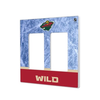 Minnesota Wild Wordmark Double Rocker Lightswitch Plate