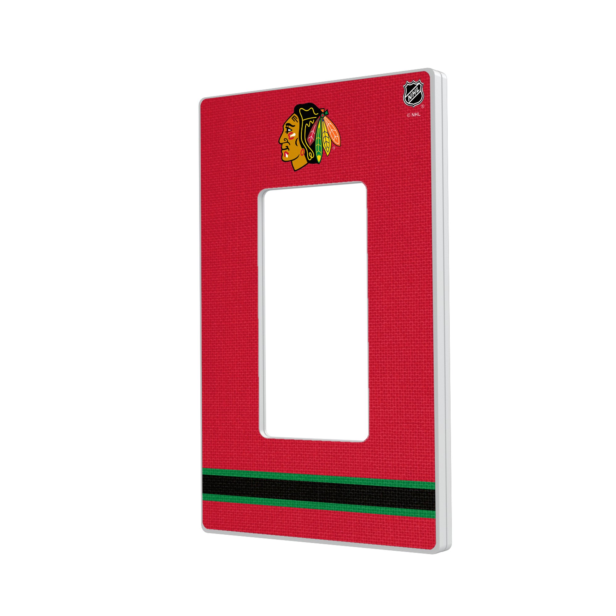 Chicago Blackhawks Single Rocker Lightswitch Plate