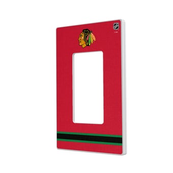 Chicago Blackhawks Single Rocker Lightswitch Plate