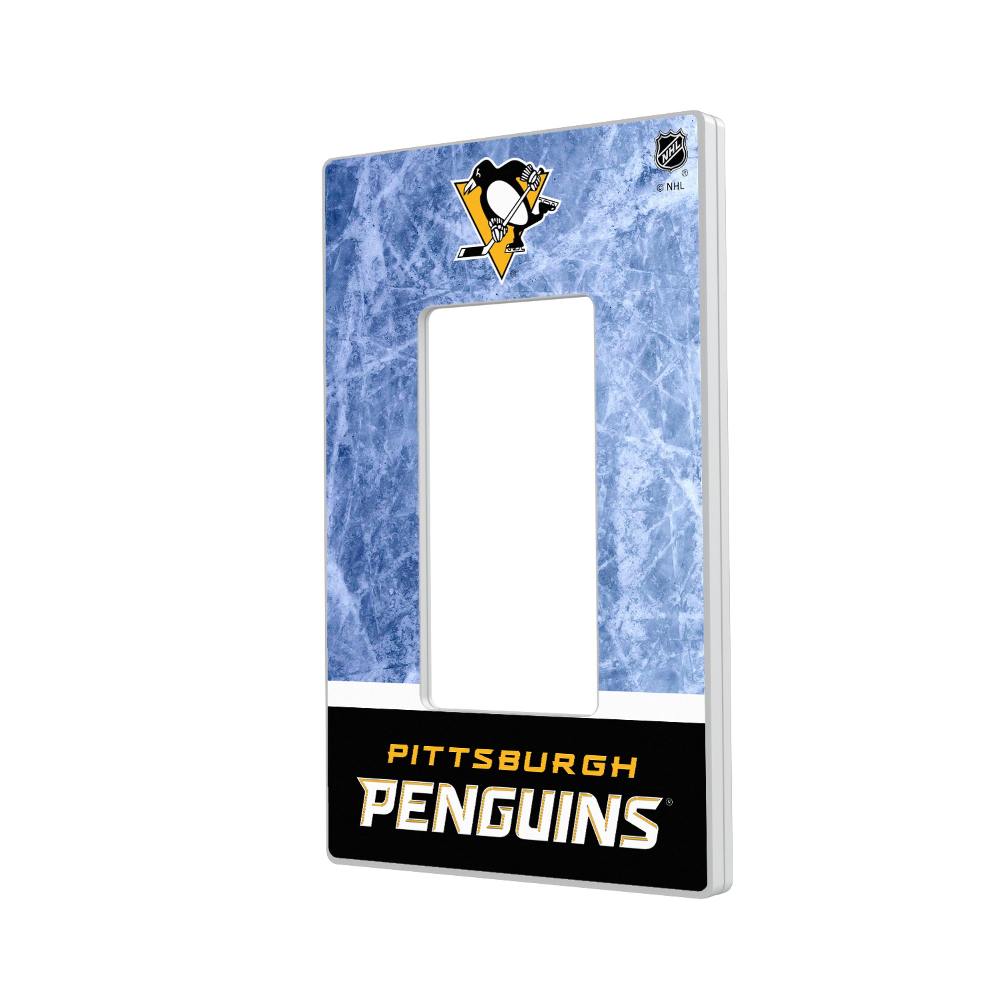 Pittsburgh Penguins Wordmark Single Rocker Lightswitch Plate