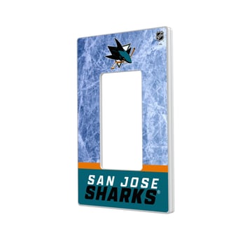 San Jose Sharks Wordmark Single Rocker Lightswitch Plate