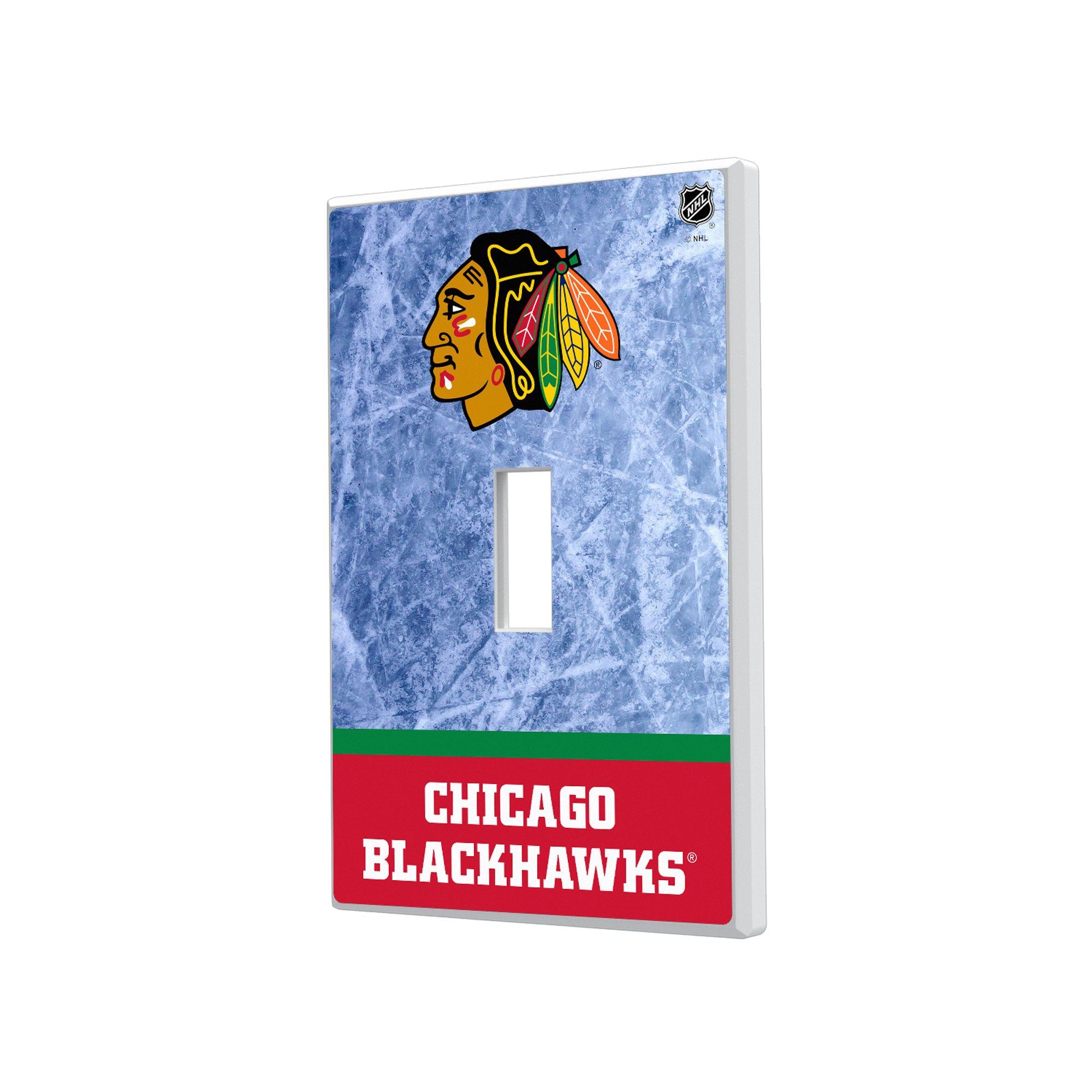 Chicago Blackhawks Wordmark Single Toggle Lightswitch Plate