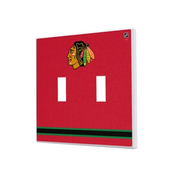 Chicago Blackhawks Double Toggle Lightswitch Plate
