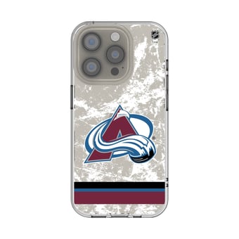 Colorado Avalanche iPhone Stripe Clear Ice Case