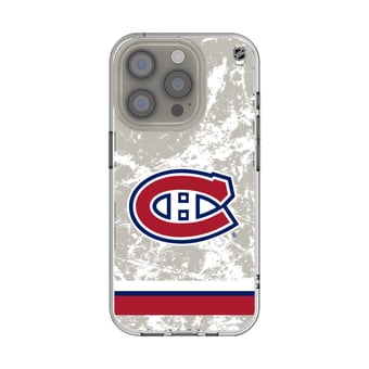 Montreal Canadiens iPhone Stripe Clear Ice Case