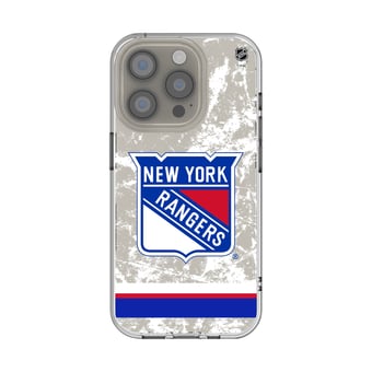 New York Rangers iPhone Stripe Clear Ice Case