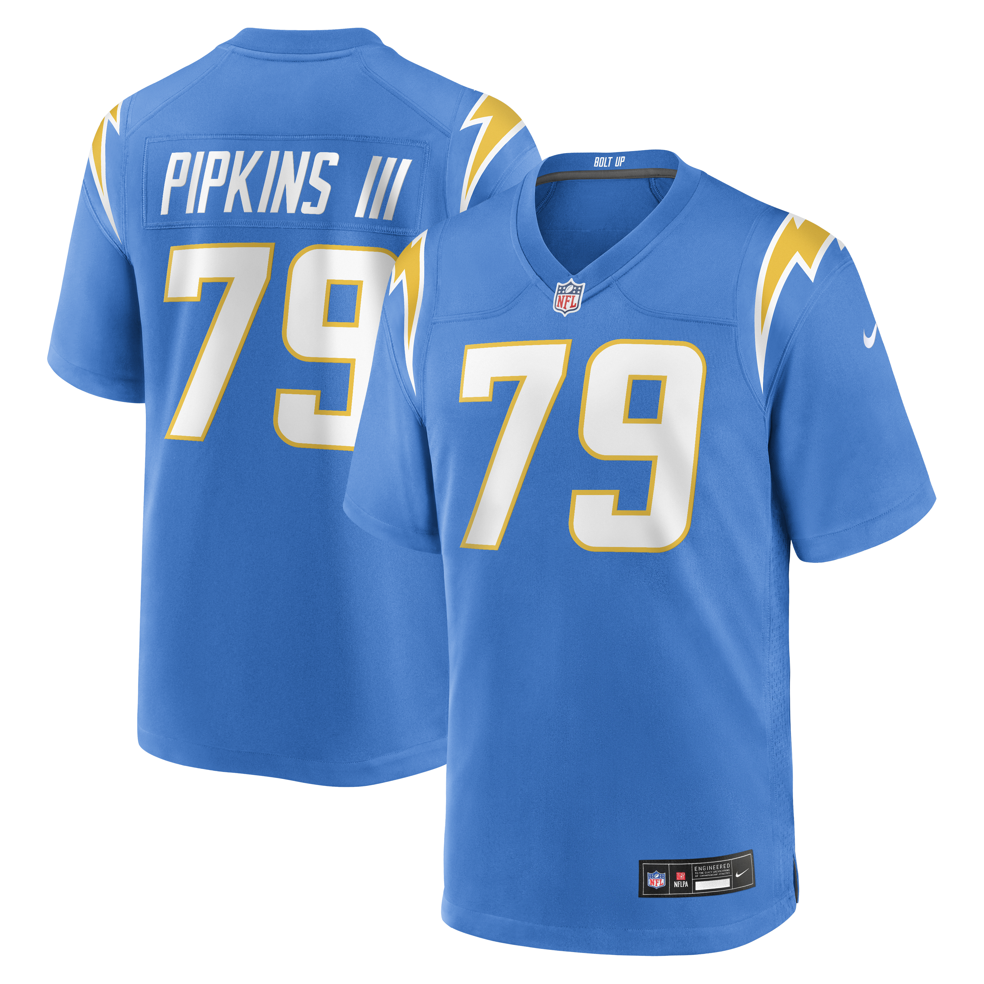 Men's Nike Trey Pipkins III Powder Blue Los Angeles Chargers Game Jersey