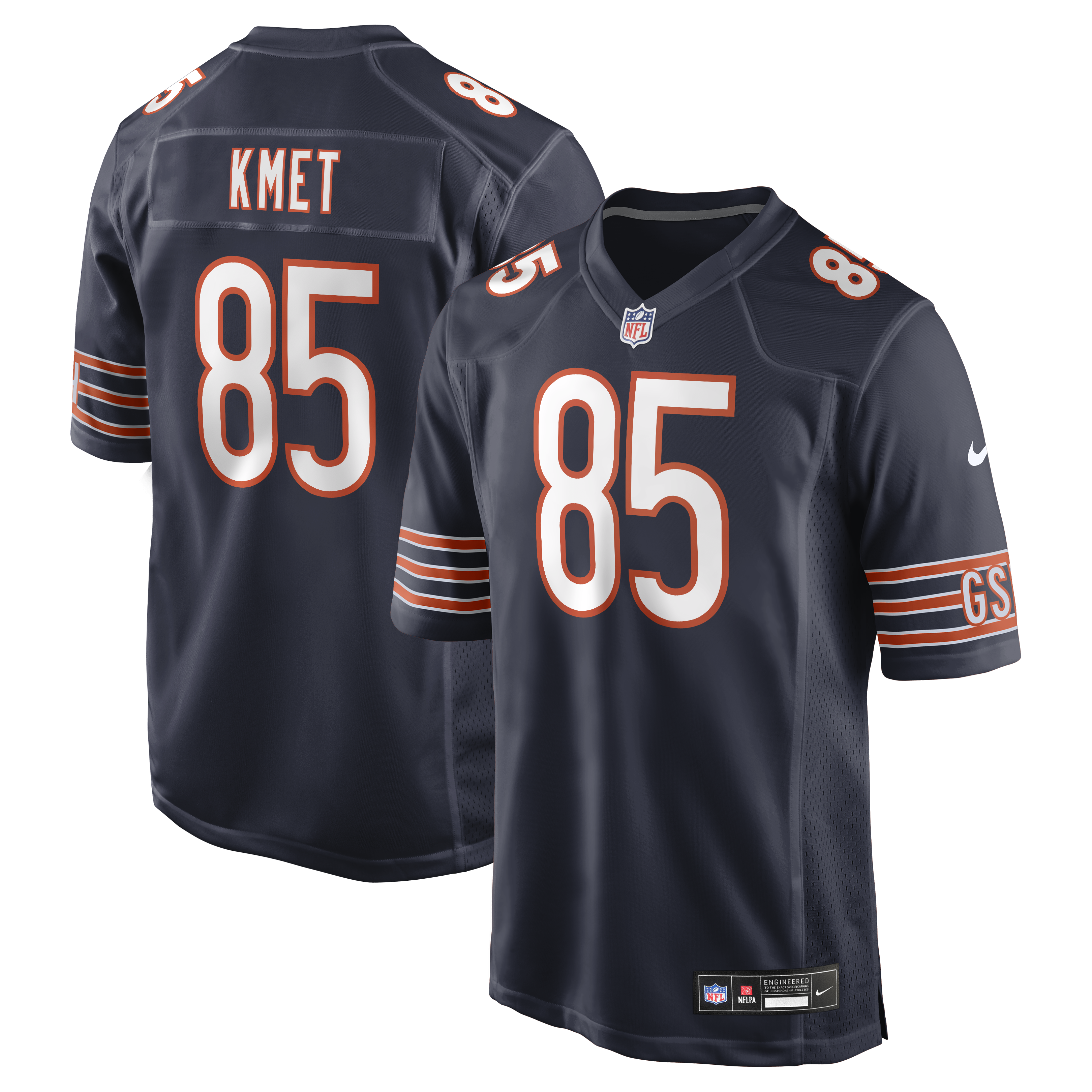 Men's Nike Cole Kmet Navy Chicago Bears Player Game Jersey