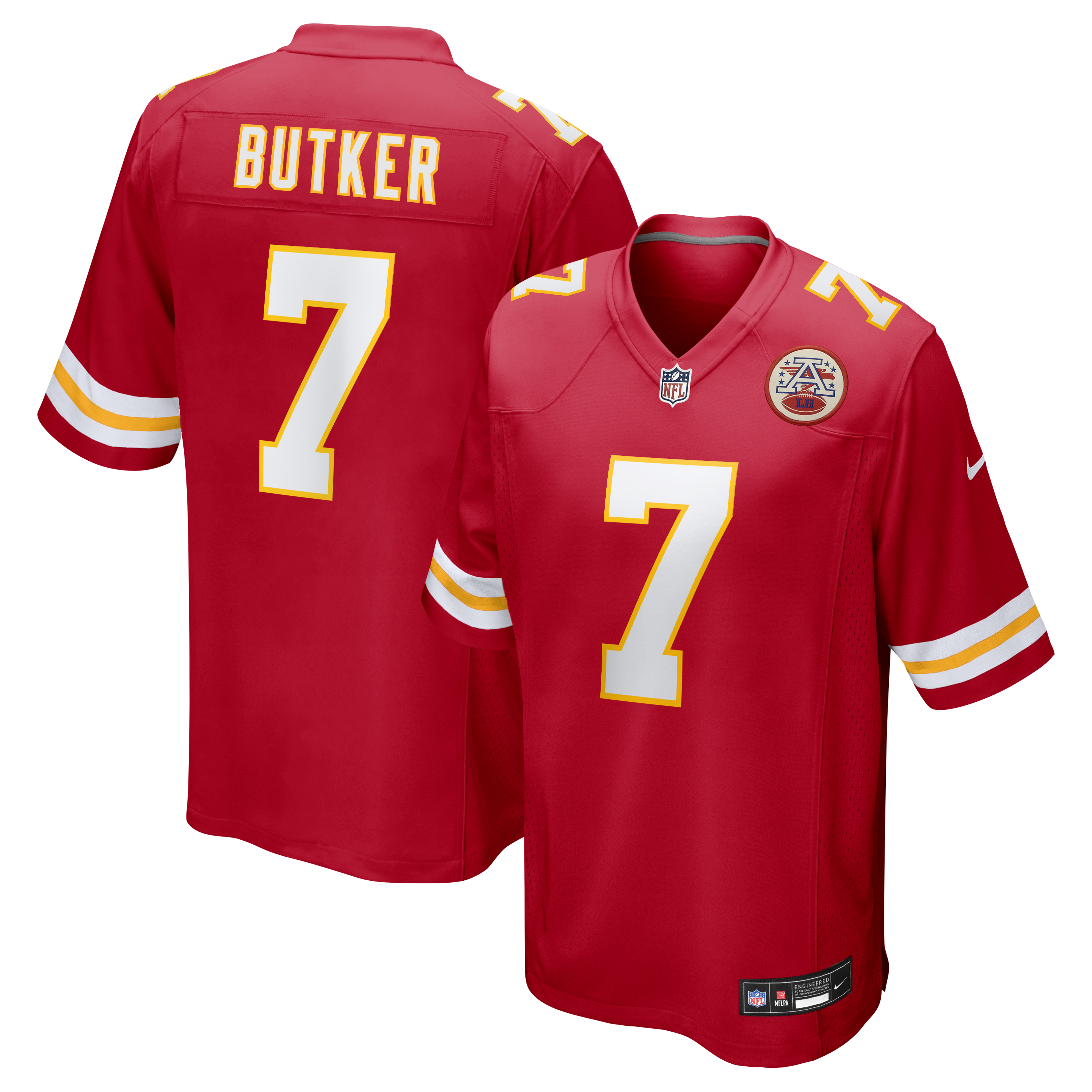 Men's Nike Harrison Butker Red Kansas City Chiefs Game Jersey
