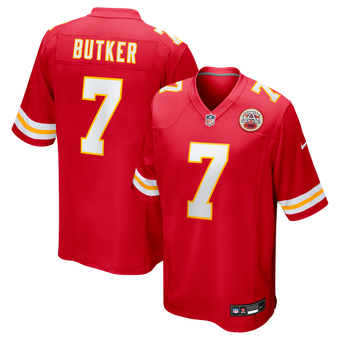 Men's Nike Harrison Butker Red Kansas City Chiefs Game Jersey