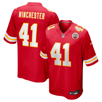 Men's Nike James Winchester Red Kansas City Chiefs Game Jersey