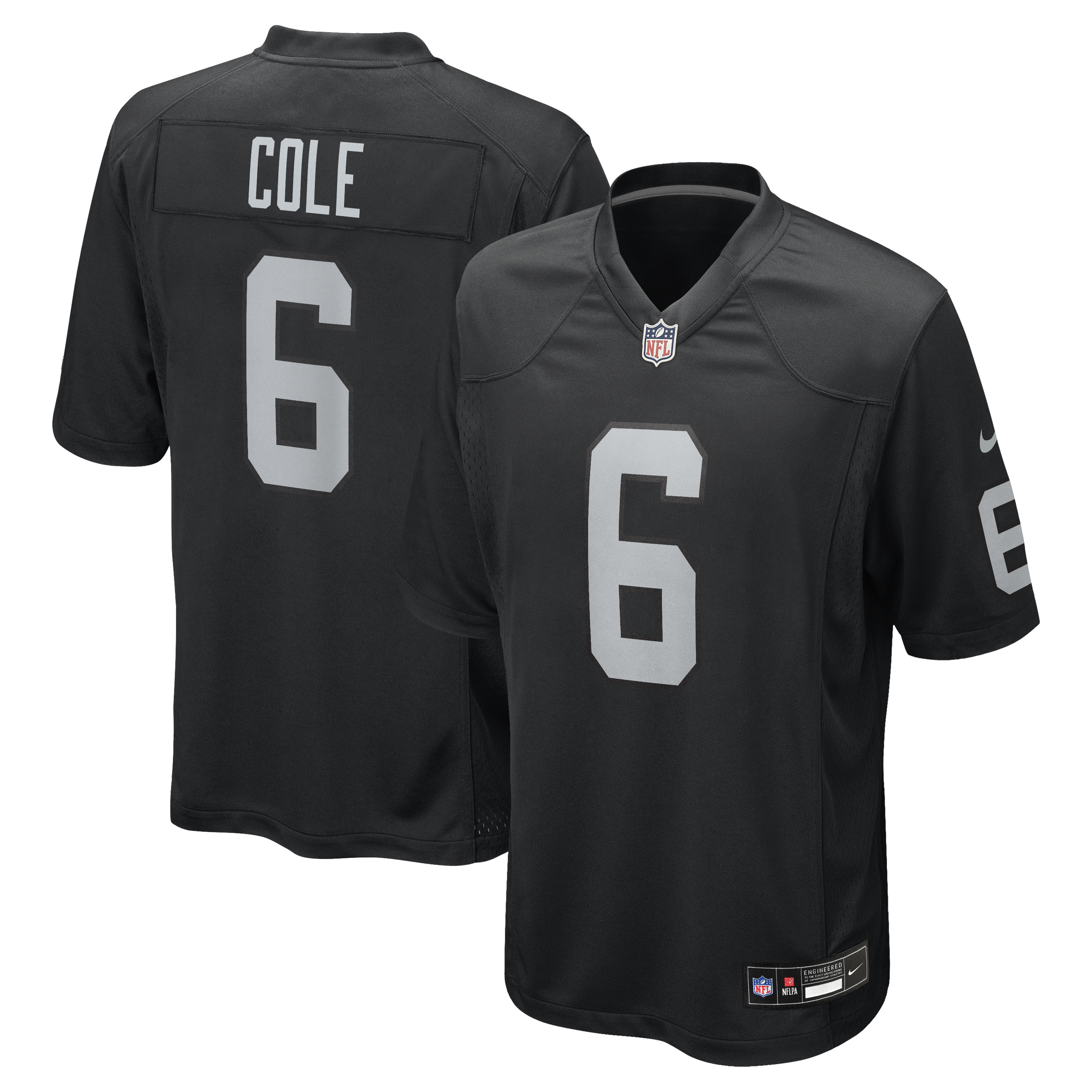 Men's Nike AJ Cole Black Las Vegas Raiders Game Jersey