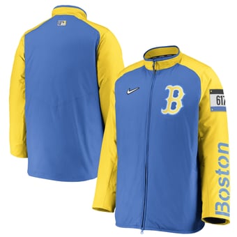 Men's Nike Light Blue Boston Red Sox City Connect Baseball Dugout Full-Zip Jacket