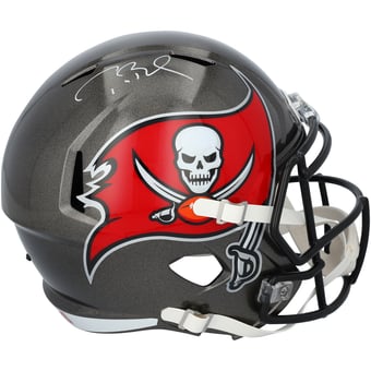 Tom Brady Tampa Bay Buccaneers Autographed Riddell Speed Replica Helmet