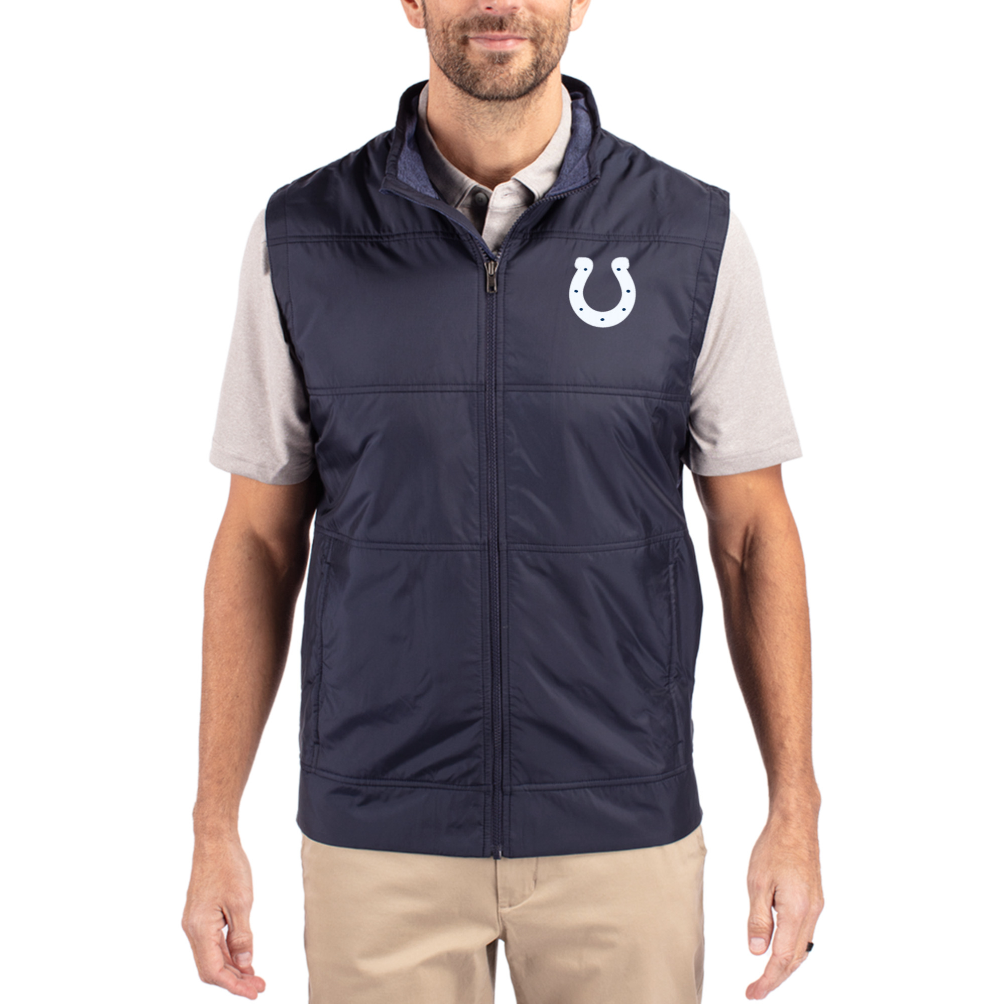 Men’s Cutter & Buck Navy Indianapolis Colts Stealth Full-Zip Vest Men’s Cutter & Buck Navy Indianapolis Colts Stealth Full-Zip Vest