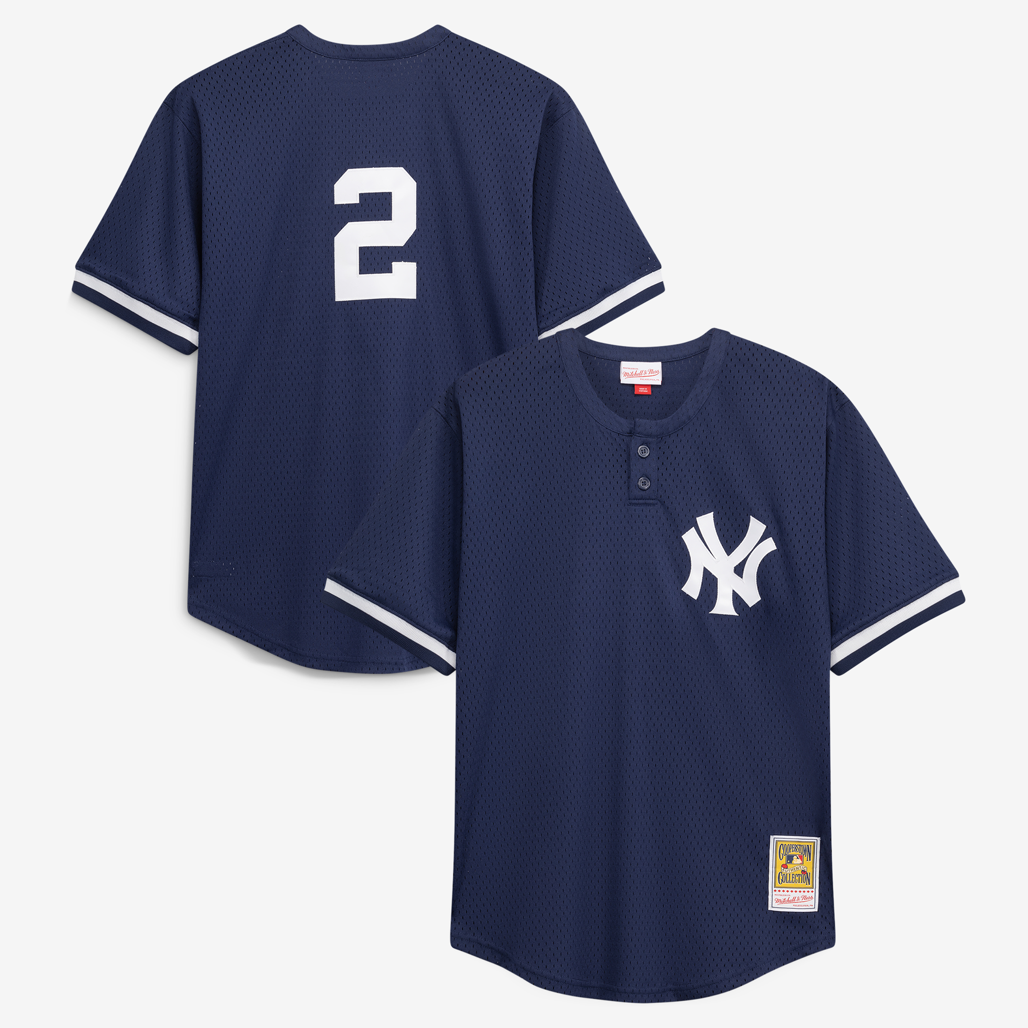 Men's Mitchell & Ness Derek Jeter Navy New York Yankees Big & Tall Batting Practice Replica Player Jersey