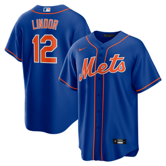 Men's Nike Francisco Lindor Royal New York Mets Alternate Replica Player Jersey