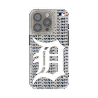 Detroit Tigers Text Backdrop Clear iPhone Case