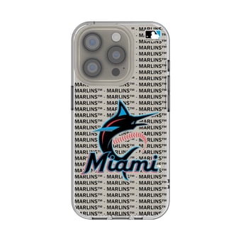 Miami Marlins Text Backdrop Clear iPhone Case