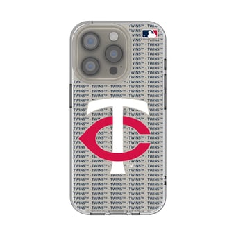 Minnesota Twins Text Backdrop Clear iPhone Case