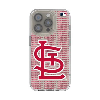 St. Louis Cardinals Text Backdrop Clear iPhone Case