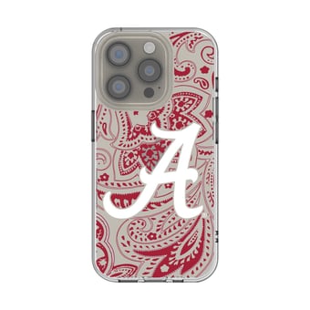 Alabama Crimson Tide iPhone Paisley Design Clear Case