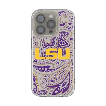 LSU Tigers iPhone Paisley Design Clear Case