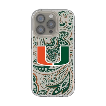 Miami Hurricanes iPhone Paisley Design Clear Case
