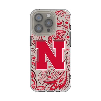 Nebraska Huskers iPhone Paisley Design Clear Case