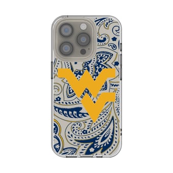 West Virginia Mountaineers iPhone Paisley Design Clear Case
