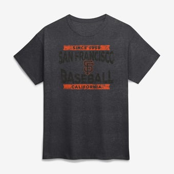 Men's Charcoal San Francisco Giants Heroic Play T-Shirt