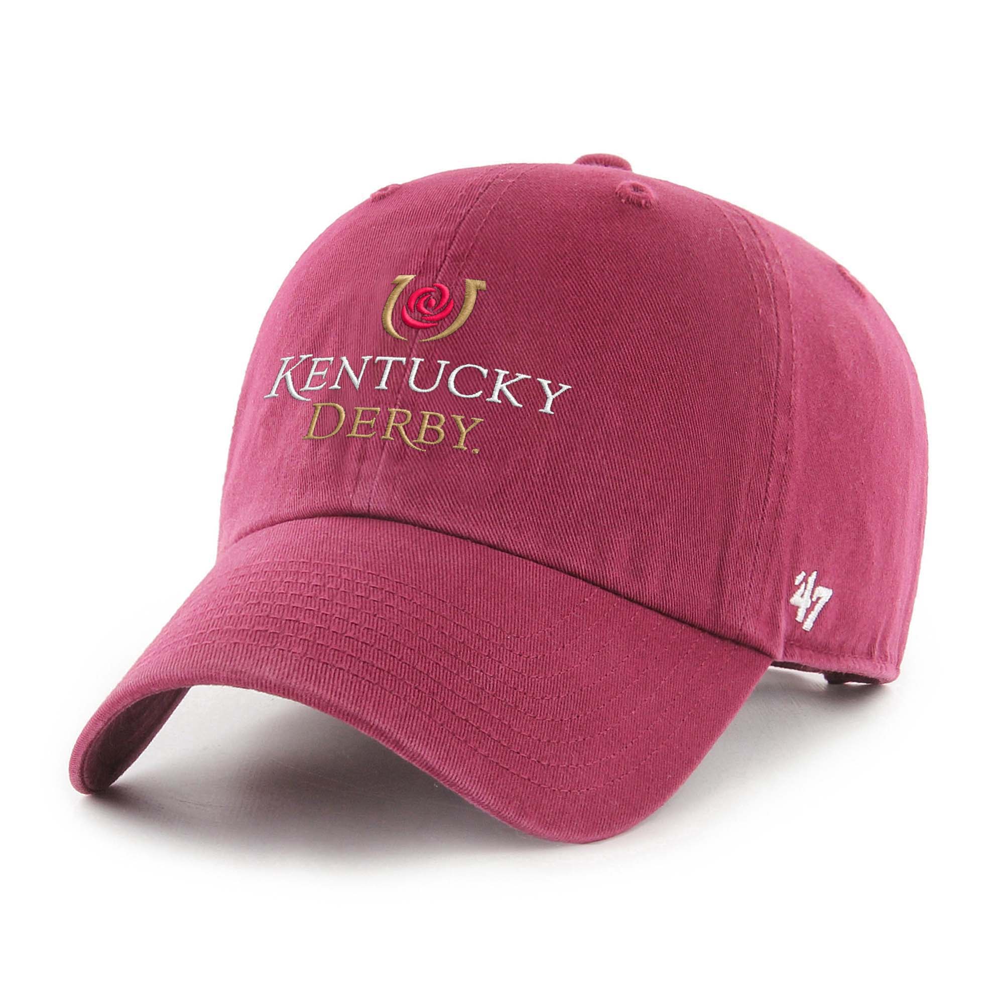 Men's '47 Cardinal Kentucky Derby Icon Logo Clean Up Adjustable Hat