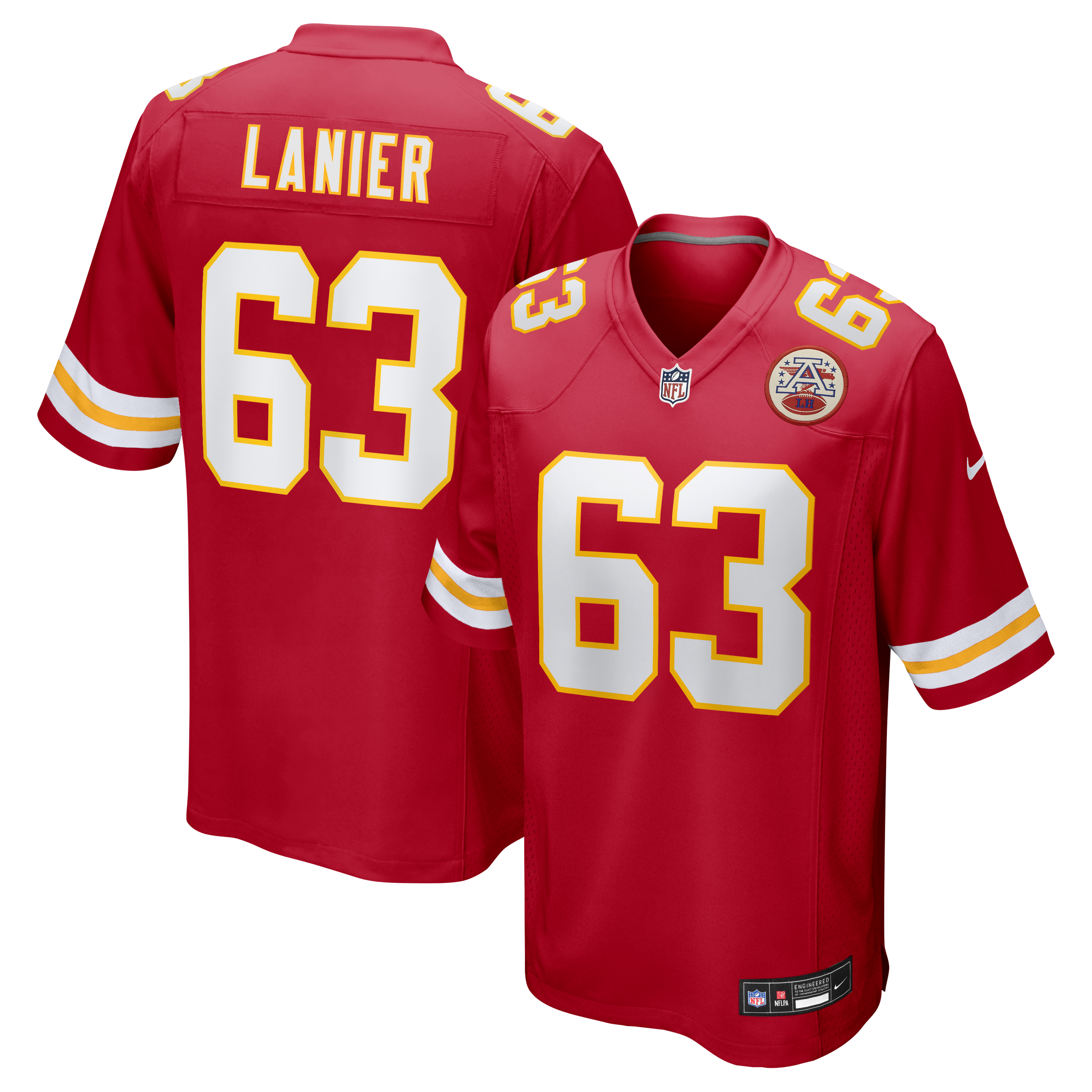 Men's Nike Willie Lanier Red Kansas City Chiefs Retired Player Jersey