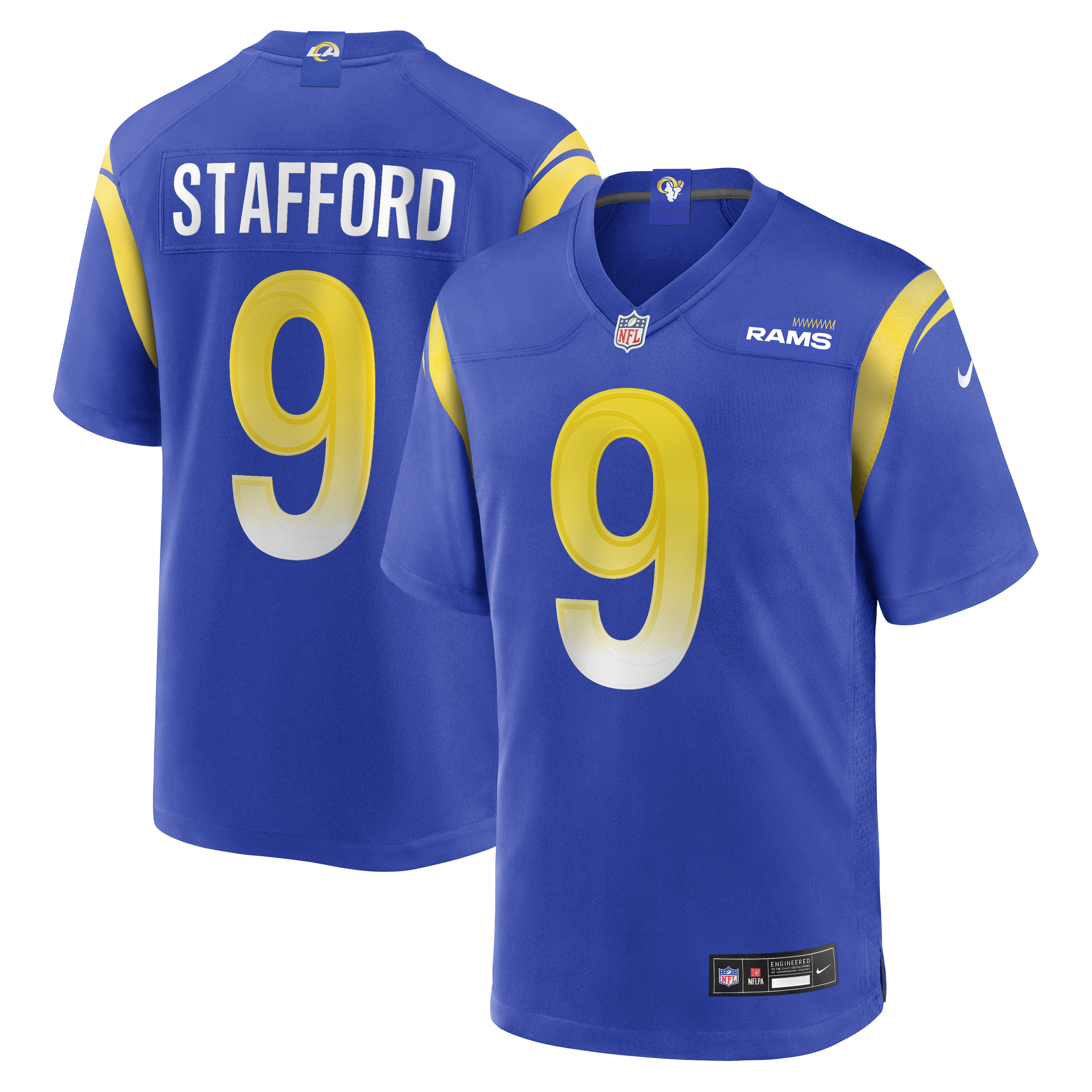 Men's Nike Matthew Stafford Royal Los Angeles Rams Player Game Jersey