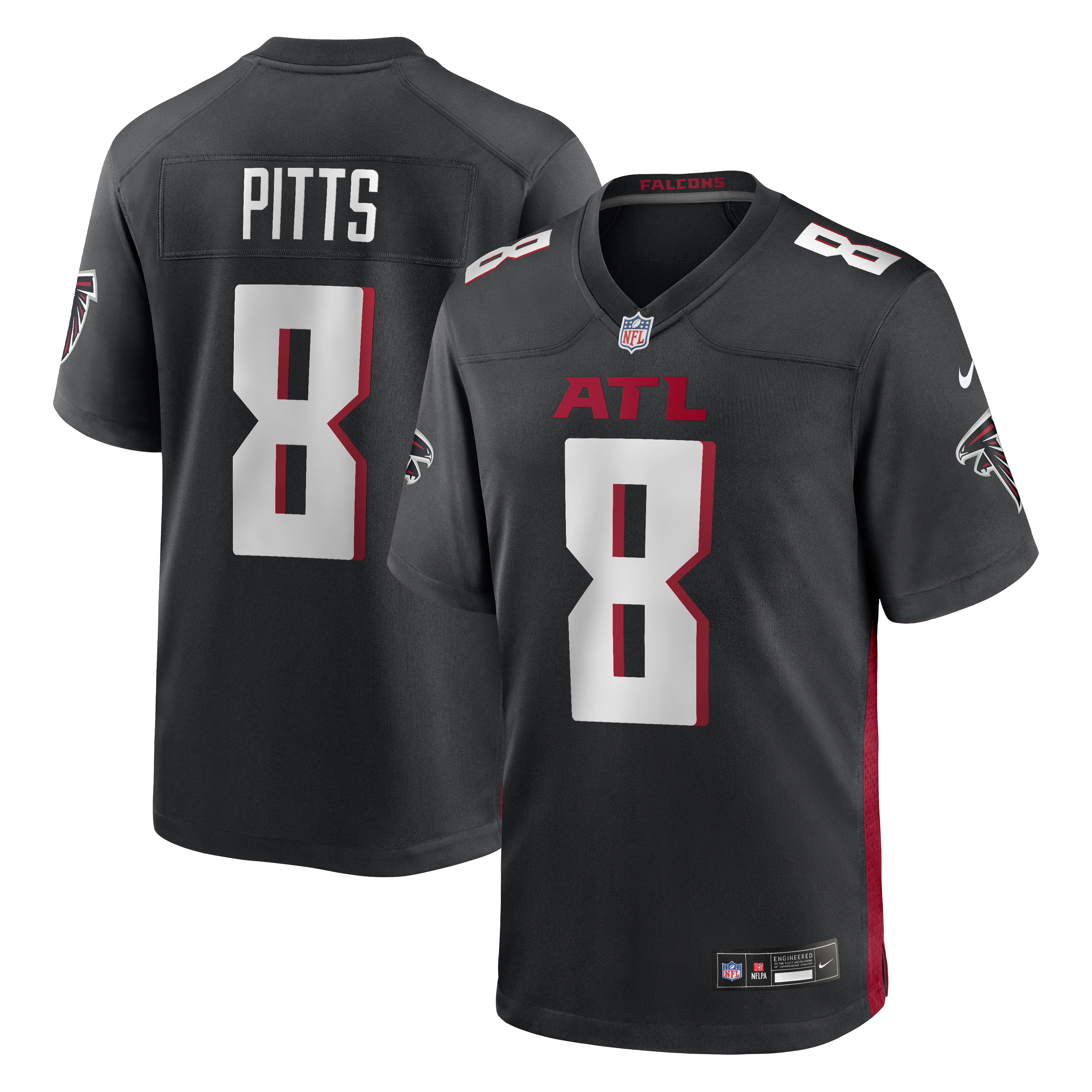 Men's Nike Kyle Pitts Black Atlanta Falcons Game Jersey