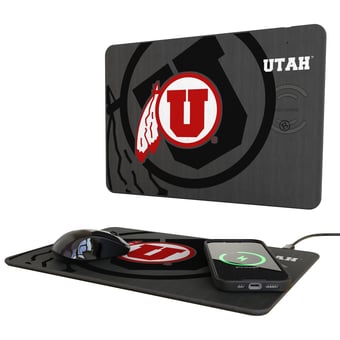 Keyscaper Utah Utes 15W Fast Wireless Charger and Mouse Pad