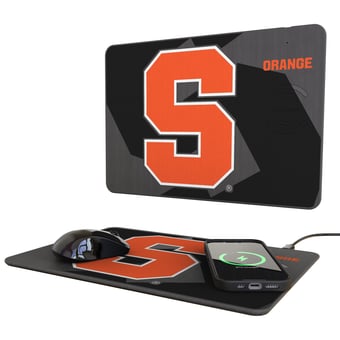 Keyscaper Syracuse Orange 15W Fast Wireless Charger and Mouse Pad