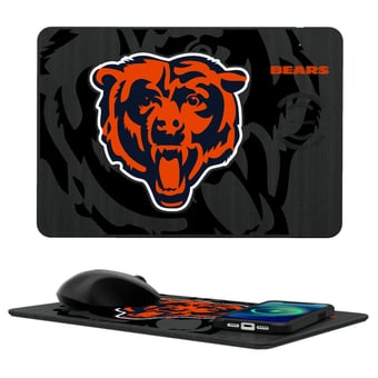 Keyscaper Chicago Bears 15W Fast Wireless Charger and Mouse Pad