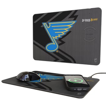 Keyscaper St. Louis Blues 15W Fast Wireless Charger and Mouse Pad
