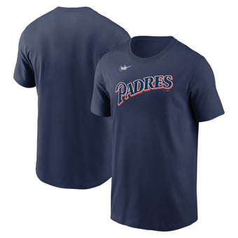 Men's Nike Navy San Diego Padres Cooperstown Collection Wordmark T-Shirt